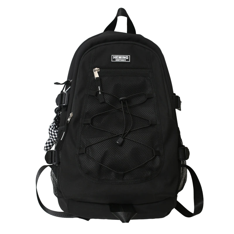 Double Zipper Women Backpack Teenager Girls Laptop Schoolbag