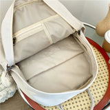 Double Zipper Women Backpack Laptop Student Shoulder Bag