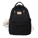 Double Zipper Women Backpack Girls Laptop Shoulder Bag