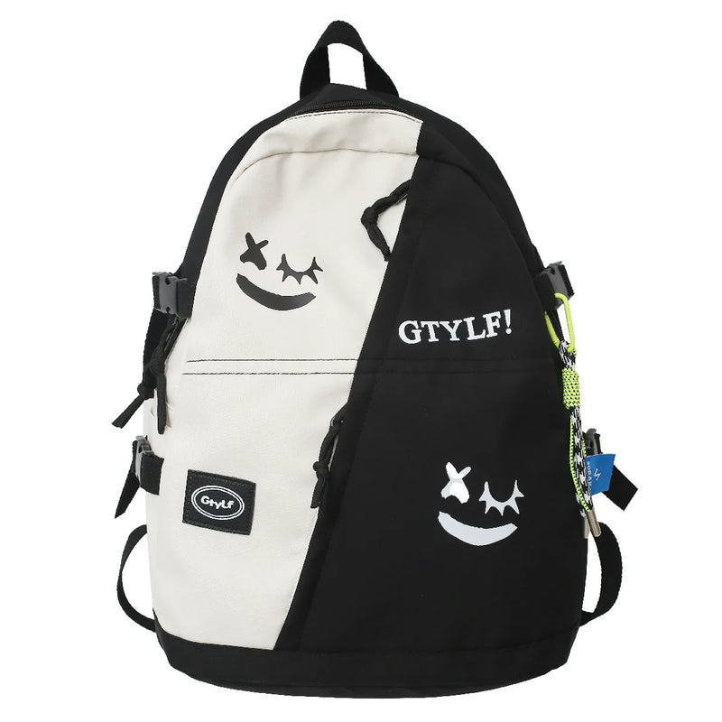 Double Zipper Women Backpack Teenager Girls Laptop Backpack