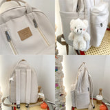 Double Zipper Women Backpack Girls Laptop Shoulder Bag