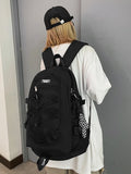 Double Zipper Women Backpack Teenager Girls Laptop Schoolbag