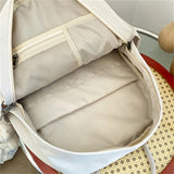 Double Zipper Women Backpack Girl Laptop Bag
