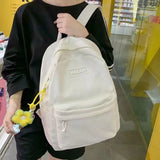 Double Zipper Women Boy Backpack Teenager Girls Laptop Backpack