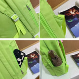 Double Zipper Women Boy Backpack Teenager Girls Laptop Backpack