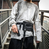 Men Crossbody Bags Waterproof Nylon Chest Pack Hip Hop Style
