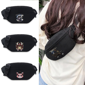 Samurai Print Crossbody Chest Bag for Women