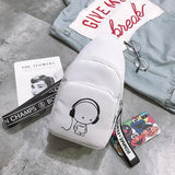 Fashionable Women's Crossbody Chest Bag Young Girl's Shoulder Bag