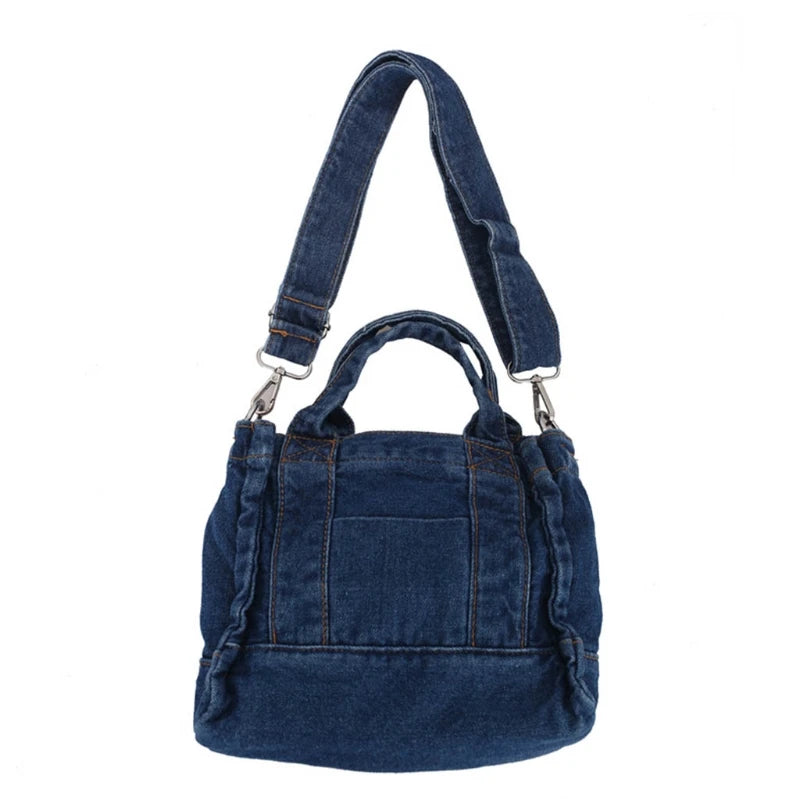 Multifunction Denim Crossbody Bag Women Casual Lightweight Tote Bag