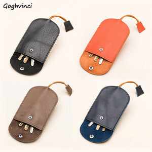 Mini Sweet Solid Basic Novelty Key Wallet Soft PU Leather Unisex