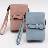 Short Nubuck Leather Zipper Wallet for Women