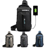 Nylon Waterproof Chest Bag With USB Charging
