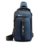 Nylon Waterproof Chest Bag With USB Charging