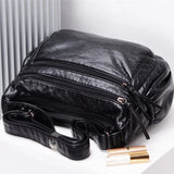 Soft PU Leather Shoulder Bag Large Capacity Classic Business Cross Body