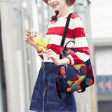Multifunction Shoulders Backpack Women Oxford Cloth Travel School Bags