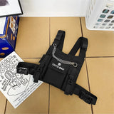Tactical Chest Bag with Chain Techwear Mini Backpack
