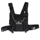 Tactical Chest Bag with Chain Techwear Mini Backpack