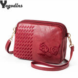 Women Embroidery Flower Handbag Lady Crossbody Shoulder Bags