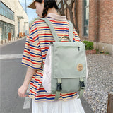 Multifunction Zipper Women Backpack Student Shoulder Bag Style Schoolbag