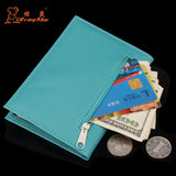 PU Leather Passport Holder with Zipper - Multifunction