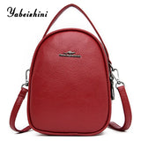 Women Leather Backpack Mini Shoulder Bags Mochila Feminina
