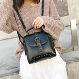 Retro Rivet Winter Backpack Female Large-capacity Handbag