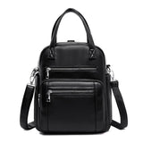 Women's Multifunctional Backpack: Large Capacity PU Leather Handbag for Girls