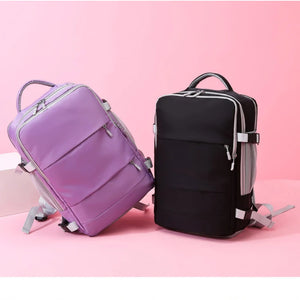 Waterproof Women Casual Daypack Laptop Bag with Luggage Strap