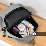 Nylon Embroidered College Student School Bag Backpack