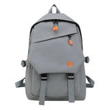 Nylon Embroidered College Student School Bag Backpack