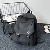 Nylon Embroidered College Student School Bag Backpack