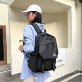 Nylon Embroidered College Student School Bag Backpack