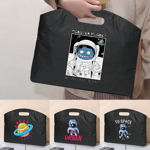 Astronaut Print Multifunctional Briefcase Office Document Storage Bag