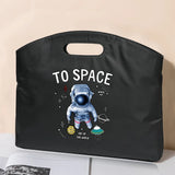 Astronaut Print Multifunctional Briefcase Office Document Storage Bag