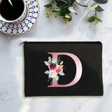 Pink Letters Print Makeup Bag Cosmetic Storage Bag