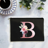 Pink Letters Print Makeup Bag Cosmetic Storage Bag