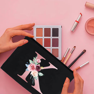 Pink Letters Print Makeup Bag Cosmetic Storage Bag