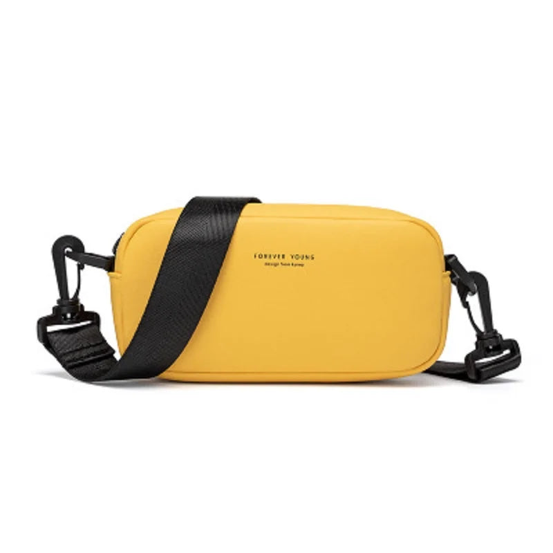 Multifunctional PU Leather Women Fashion Belt Bag Zipper Crossbody