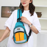 Sporty Patchwork Crossbody Bag for Women Oxford Travel Shoulder Bagpack