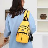 Sporty Patchwork Crossbody Bag for Women Oxford Travel Shoulder Bagpack