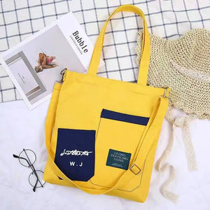 Canvas Shoulder Bag Large Capacity Handbags Women Tote Shopping Crossbody Bags