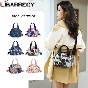 Flower Pattern Women's Handbag Nylon Ladies Shoulder Messenger