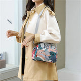 Flower Pattern Women's Handbag Nylon Ladies Shoulder Messenger