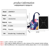 Flower Pattern Women's Handbag Nylon Ladies Shoulder Messenger
