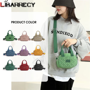 Mini Women's Handbag Soild Mobile Phone Bag High Nylon Ladies Shoulder Messenger