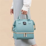 Double-layer Women Lunch Bag Breast Milk Storage Tote Kids Cooler Ice Pack Food
