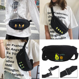 Avocado Pattern Waist Bag Outdoor Sports Fitness Shoulder Bag