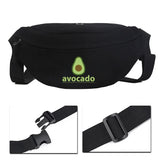 Avocado Pattern Waist Bag Outdoor Sports Fitness Shoulder Bag