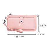 Women's Long PU Leather Wallet Zipper Clutch Purse