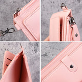 Women's Long PU Leather Wallet Zipper Clutch Purse